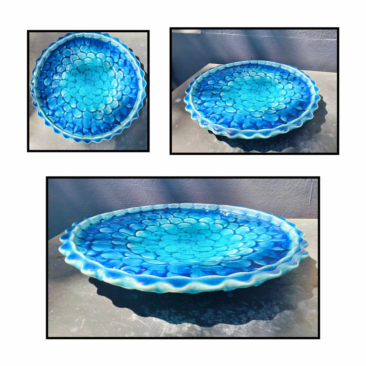 Teal Handcrafted Platter
