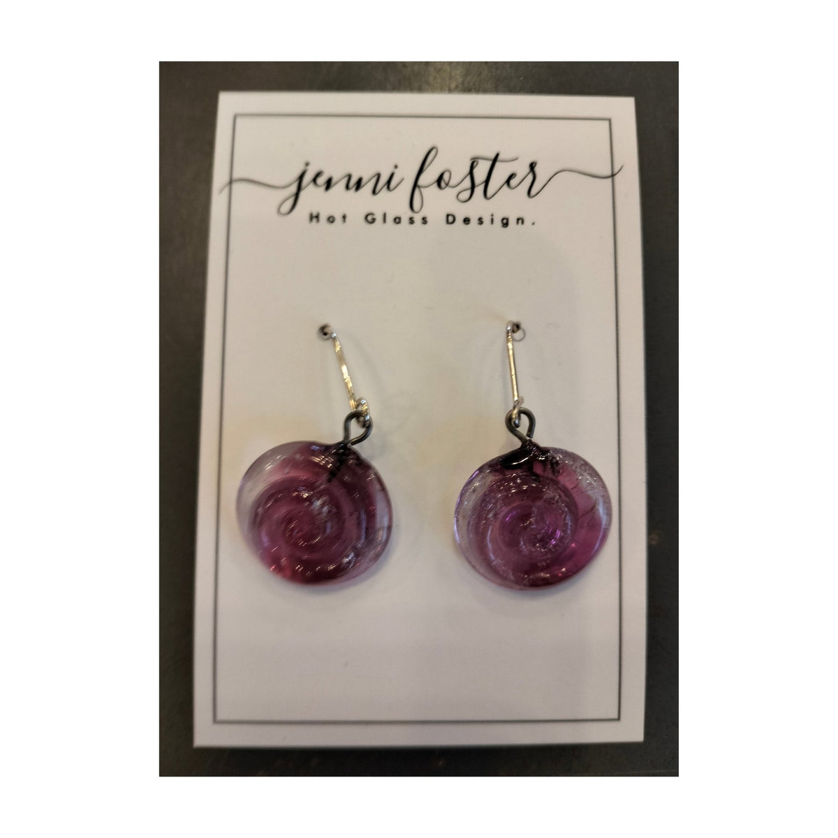 Glass Koru Earrings
