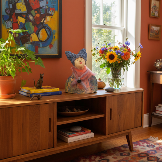 Blue Monday Mandy Olson vibrant lively home mockup