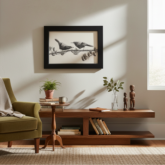 Busy Bodies saddleback drawing lifestyle mockup