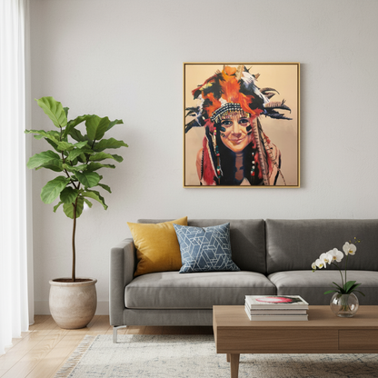 Cheeky Chief Painting in Home Setting