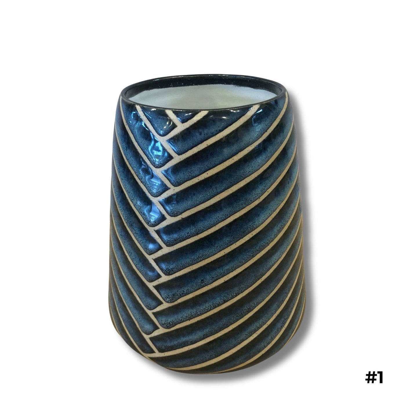 Striped Ceramic Vase #1