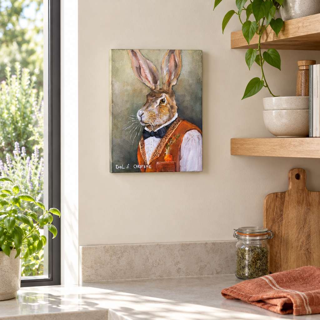Earl of Carotene by Nola Weber in a sunny contemporary kitchen nook