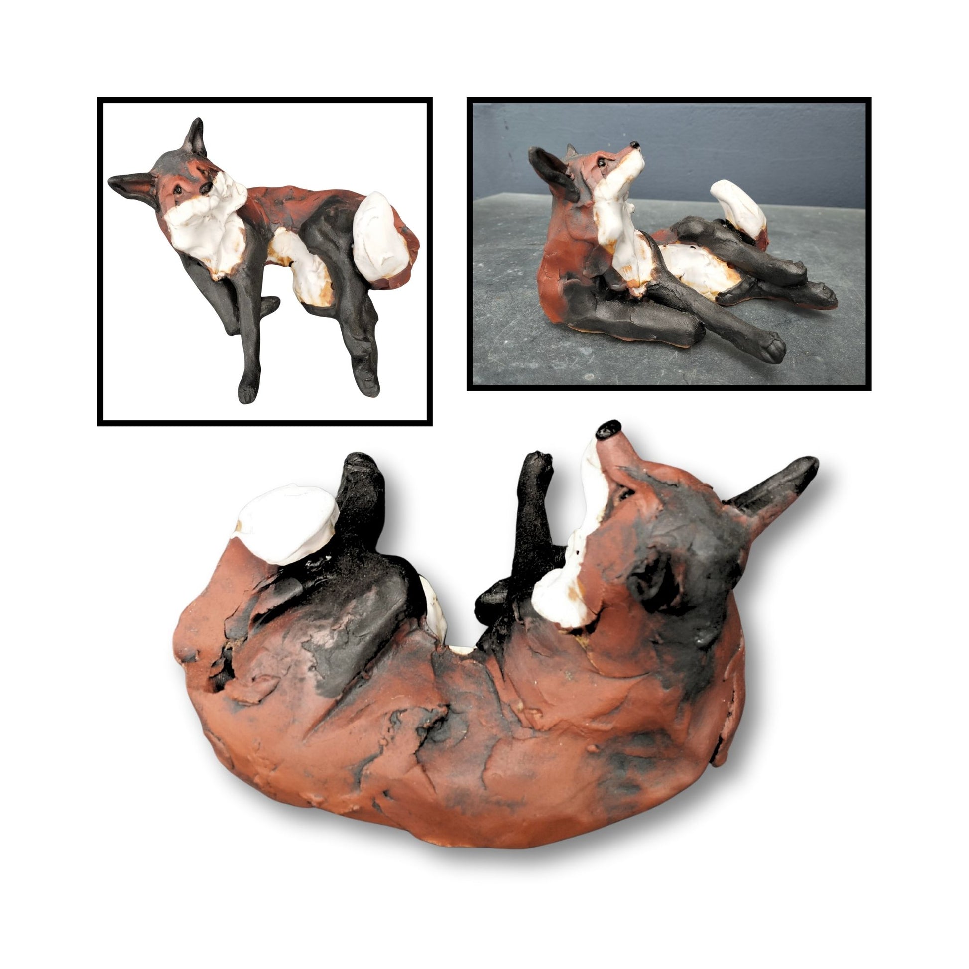 Handmade ceramic fox by artist Kylie Matheson