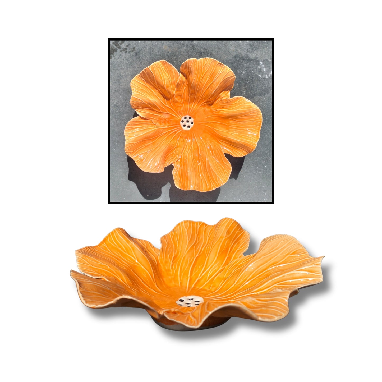 Hibiscus Ceramic Plates