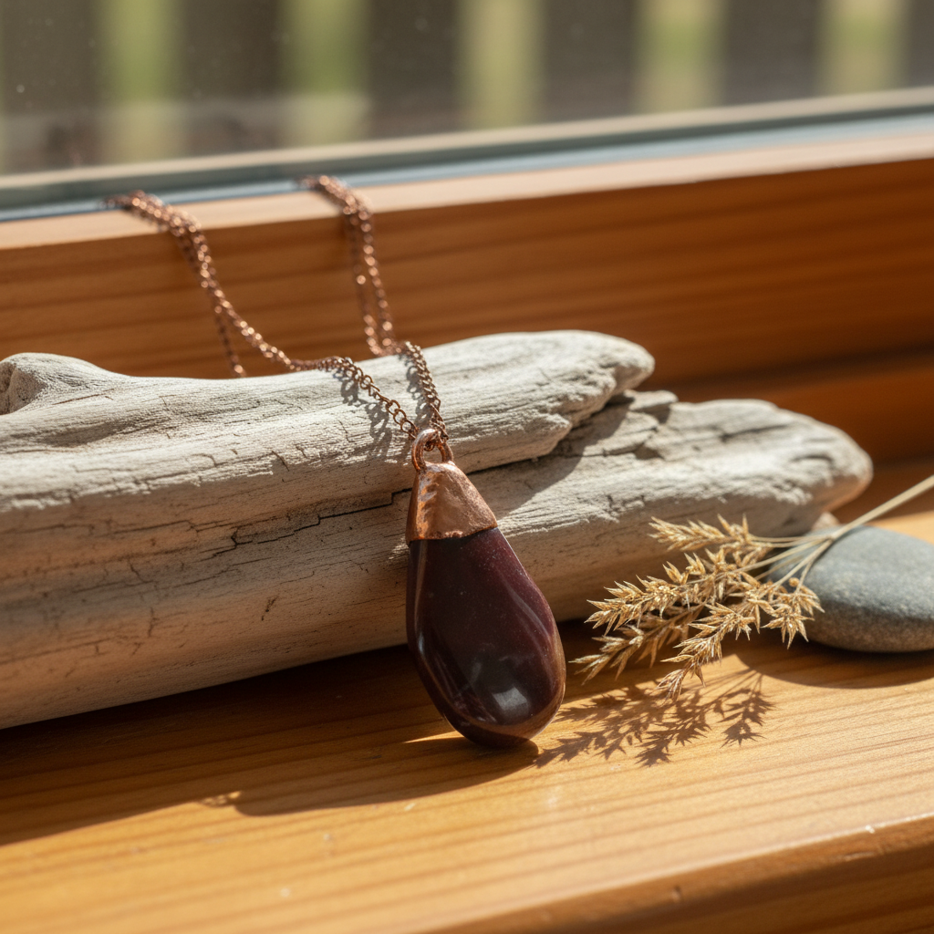 Jasper Agate Pendant #14, crafted by artist Gary Howse– Lifestyle Mockup