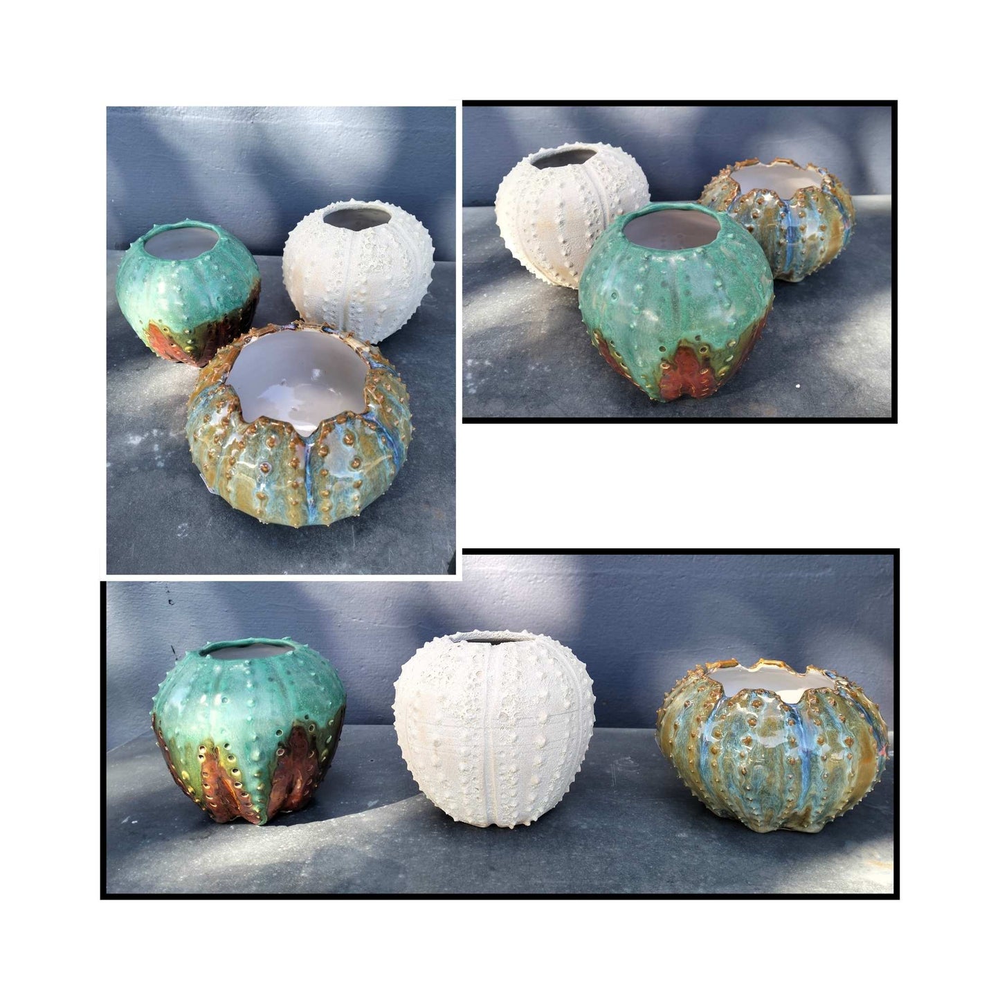Kina – NZ handmade sculptural artwork inspired by nature’s rhythm, three variations of colour