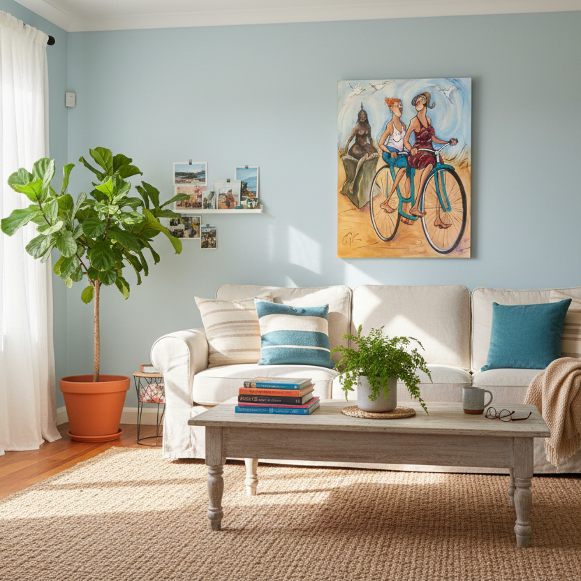 On the Parade painting lifestyle mockup