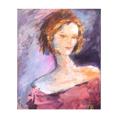 Small Portrait by Jenny Bishop – original oil painting on canvas, shown on a white background.