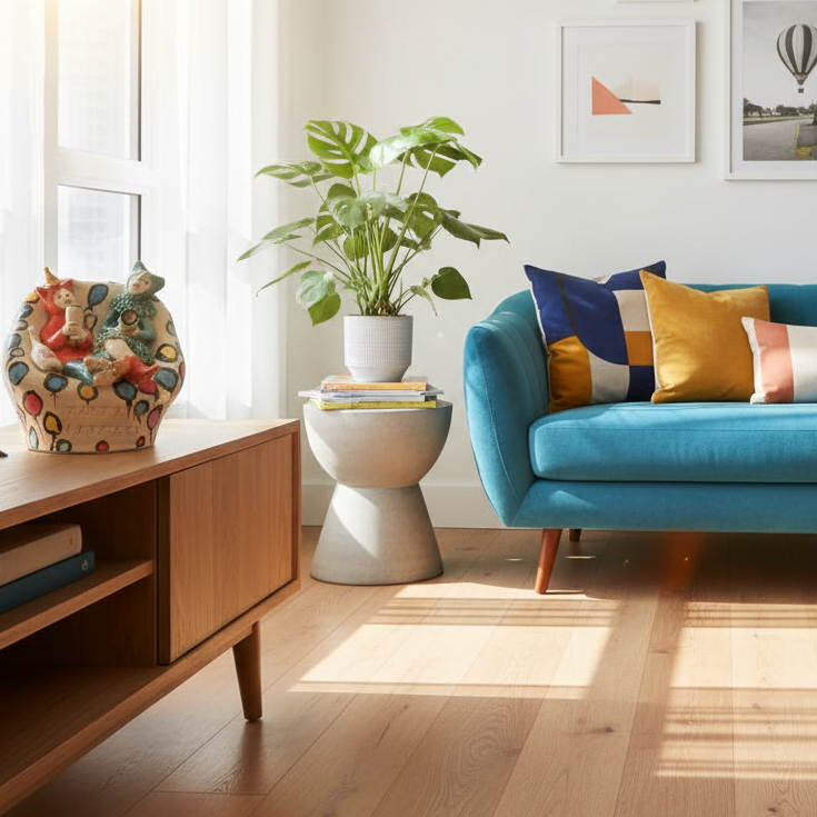 Party Animals ceramic sculpture in modern home