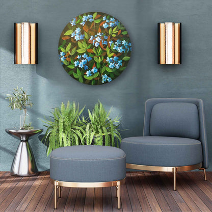 Plumbago Veil painting styled in a modern living room interior