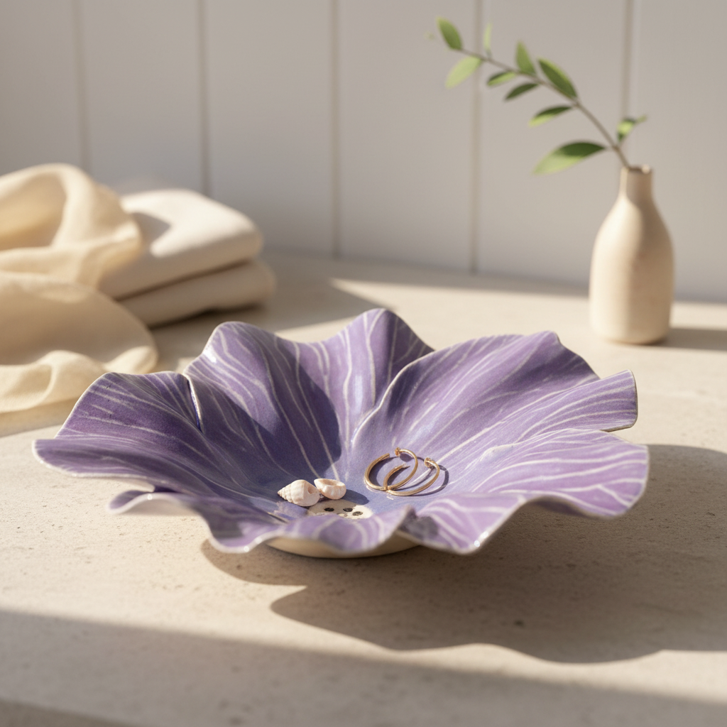 Purple Hibiscus Plate mockup