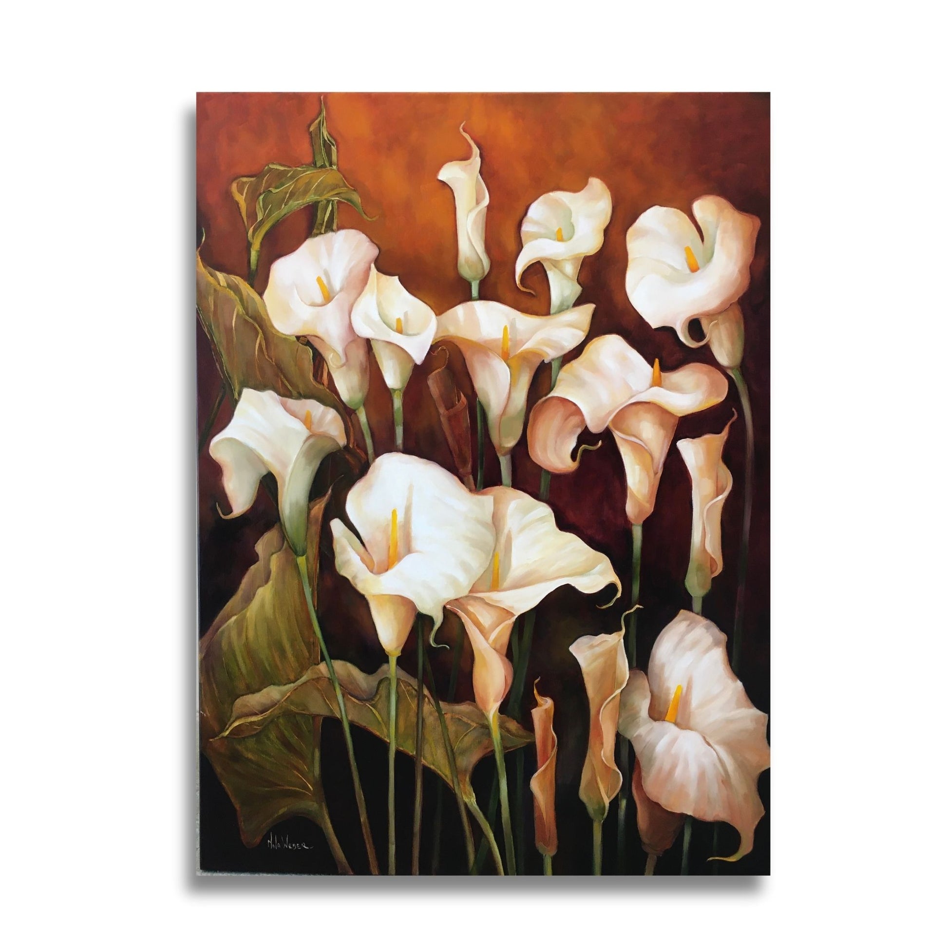Stately Stand by Nola Weber – original oil painting on canvas, displayed on a white background