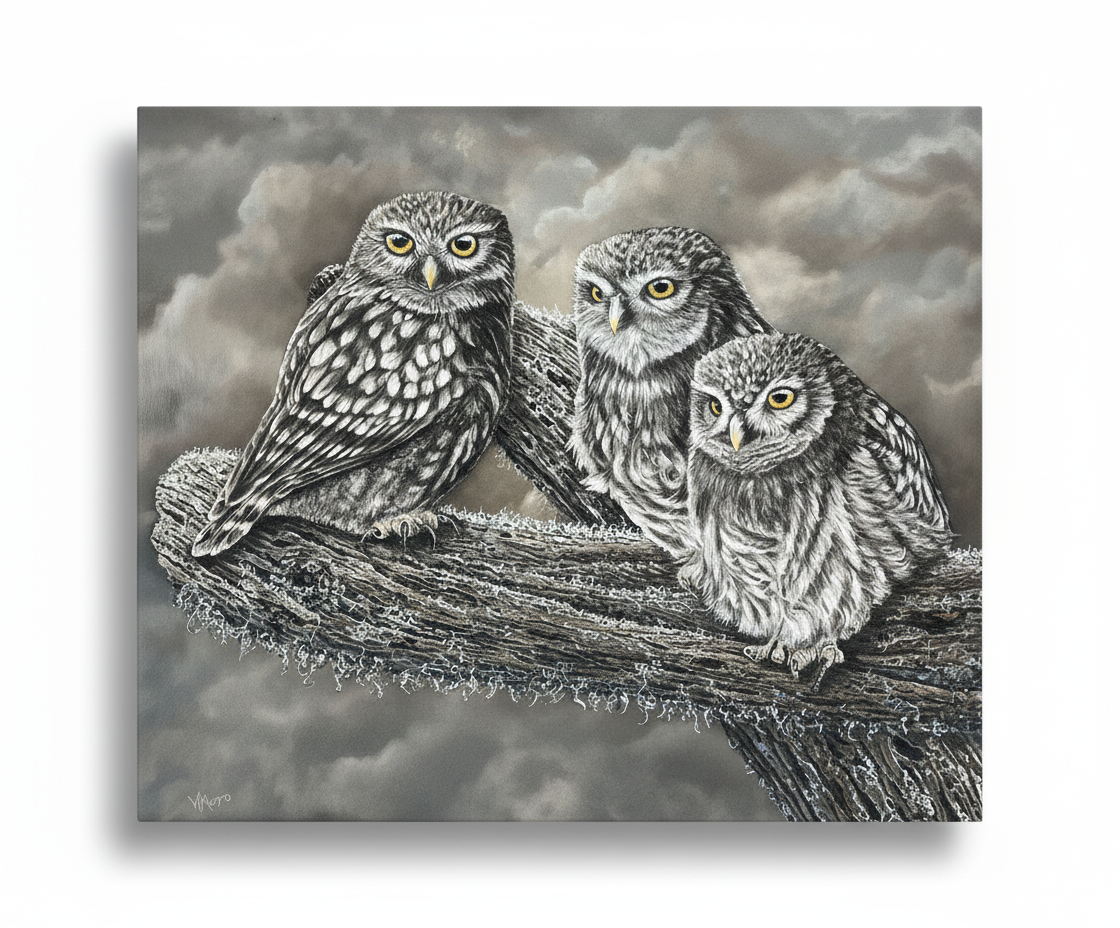 The Tree of Life - Owl Canvas, painting by Napier artist Wendy Monroe