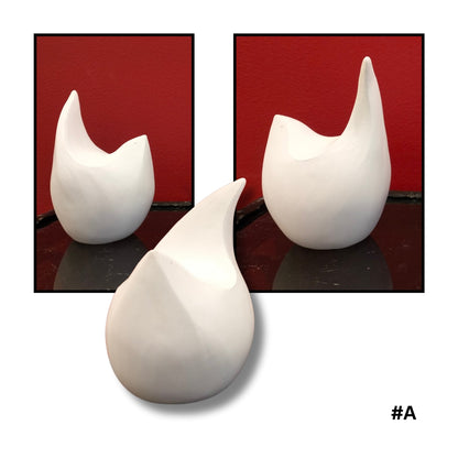White Ceramic Birds A, B, C